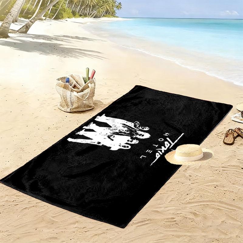 Tokio Hotel Print Beach Towel, Large Soft Quick Dry Towel for Beach Camping Swimming