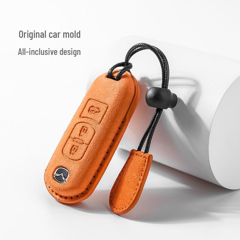 Suede Key Case for Mazda 3, CX-4/5, Atenza, CX-30