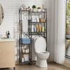 Above Toilet Storage Rack, 3-Tier Over The Toilet Shelf, Freestanding Bathroom Organizer Adjustable Storage Shelf Space Saver Rack for Restroom