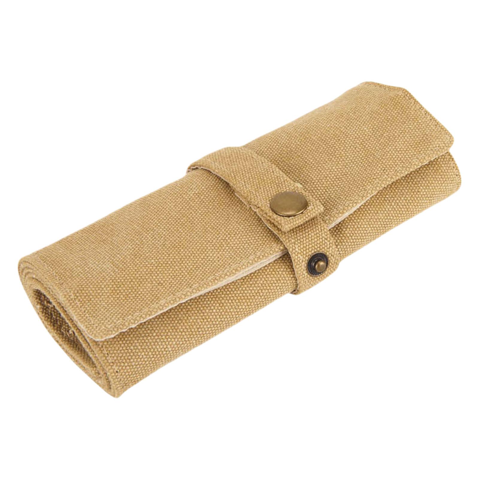 

Органайзеры для путешествий с 10 слотами для ремешков для смарт-часов Прочный хлопковый холщовый чехол для хранения Совместим с большинством часов для использования хаки