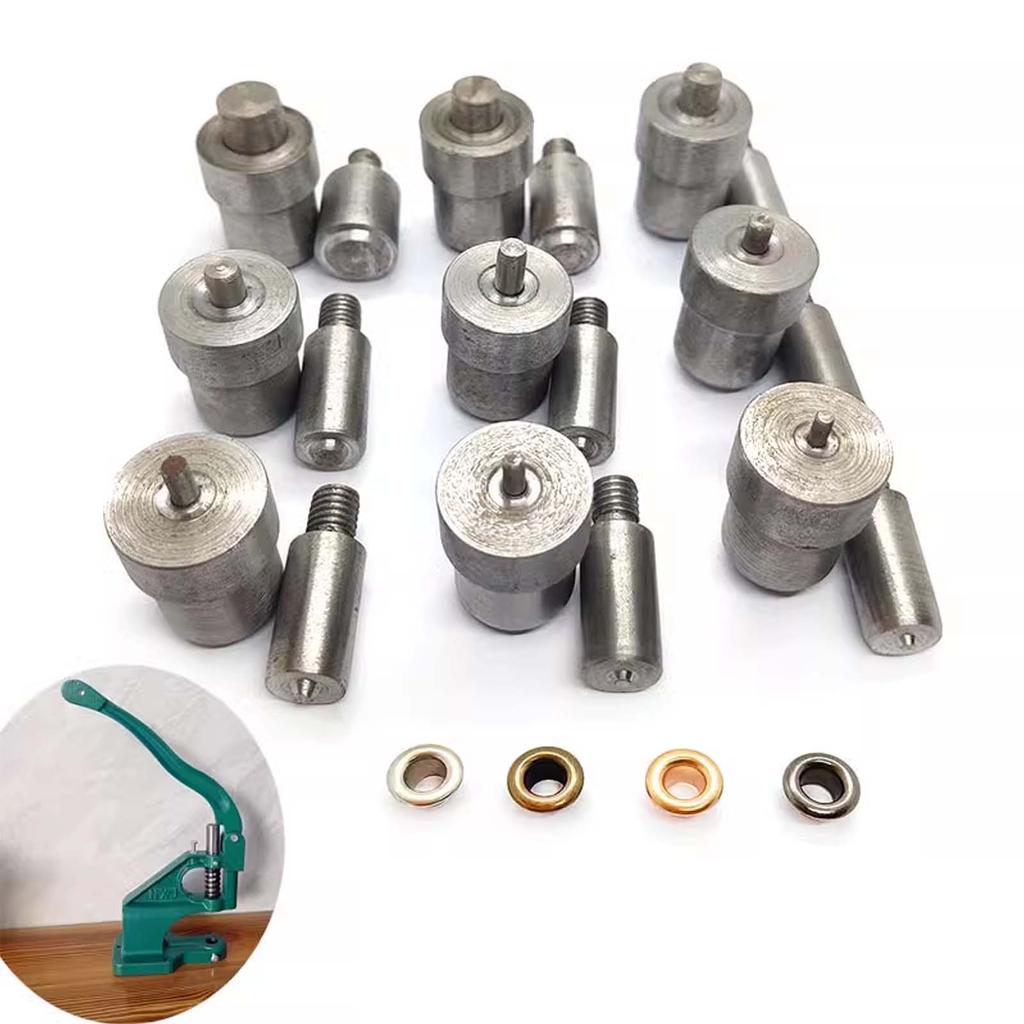 1.5~12mm Eyelet Button Hand Pressing Mold, DIY Eyelet Button Manual Installation Dies