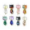 Wielobarwne Kociaki Zawieszka do Rękodzieła Biżuterii Kolorowe Szklane Wisiorki do Kolczyków i Naszyjników Akcesoria do Breloków
