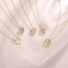FANCIME 18K Gold Diamond Necklace for Diamond Round Circle 18K Perfect Gift for Gift Wrapping Included Women, Lab-Grown Pendant, Gold, Ring-Shaped,