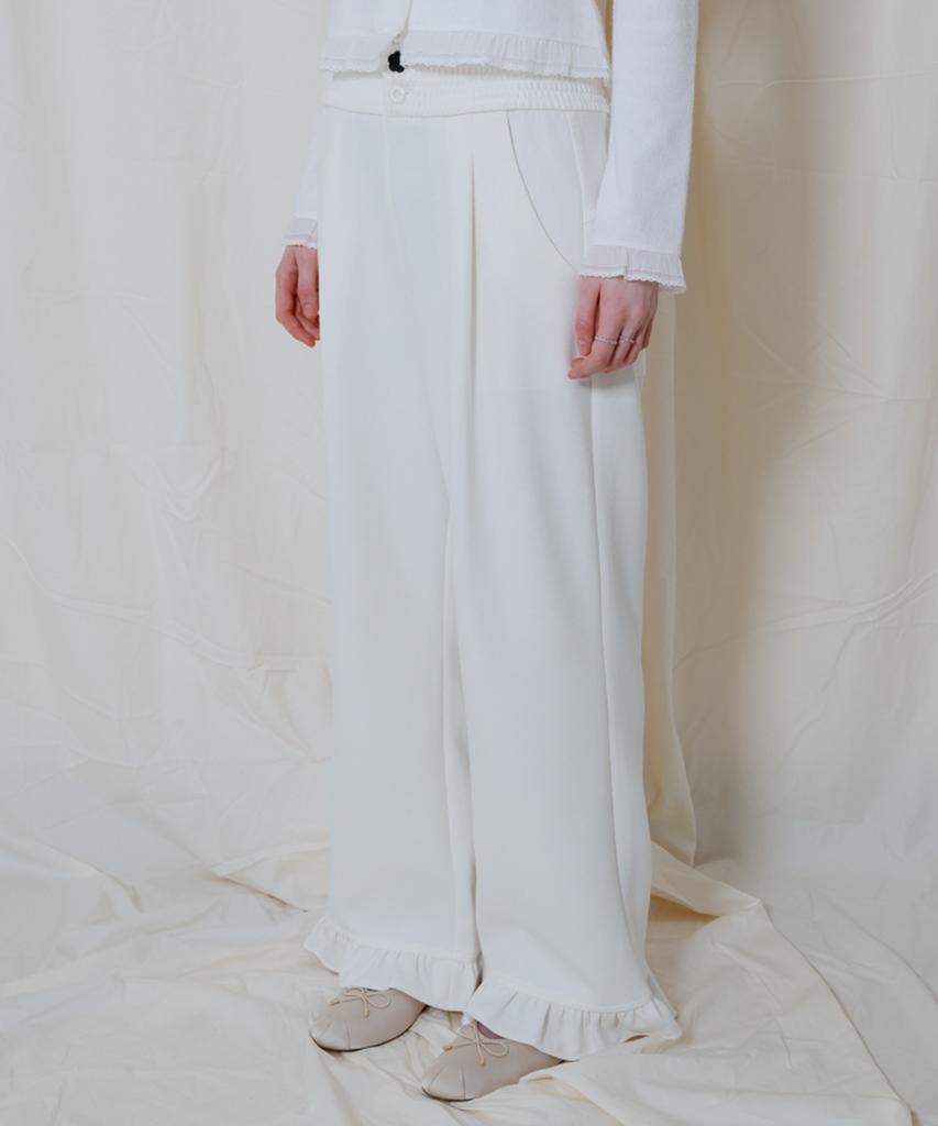 Telelu Folding Lace-Up Pants White