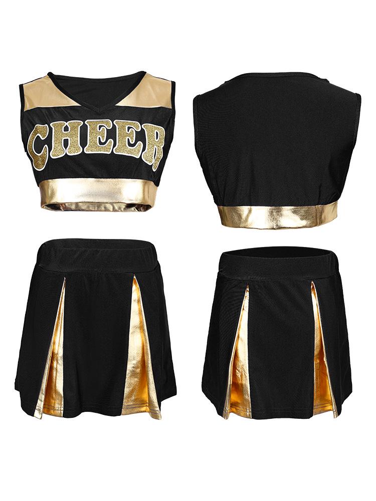 Damen Cheerleading Wettbewerbs Tanzkostüm Set – Kurzer Rock