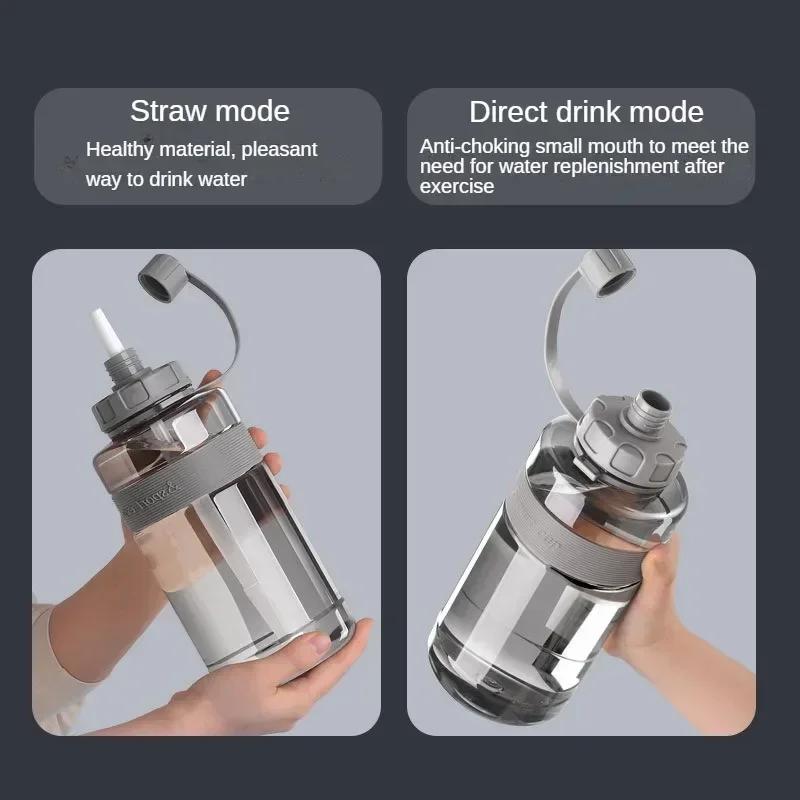 Sports Fitness Large Capacity Water Cup Heat-resistant Outdoor Portable Healthy Material Sealed Leak Proof Straw Water Bottles