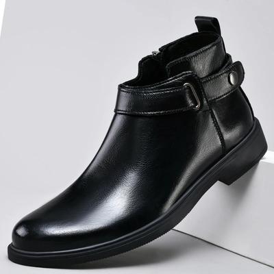 Luxusmarke Herren Chelsea Boots Klassische Retro Echtleder Stiefeletten Mode Slip-on Walking Schuhe Business Dress Botas