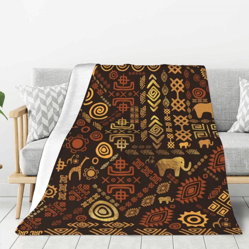 Maßgeschneiderte ultraweiche Fleece-Afrikanische Schlammtuch Bogolan Decke Warme Flanell-Stamm-Ethnisch-Böhmische Muster Decken Sofa Steppdecke