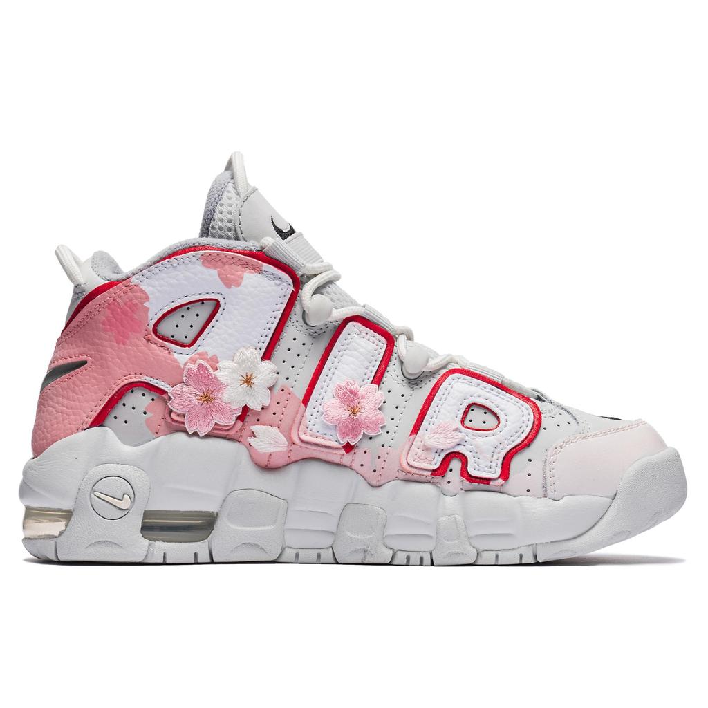 Nike Air More Uptempo Wysokie Buty Koszykarskie Vintage GS Różowe FD0022-001(ZespółB-powietrze)