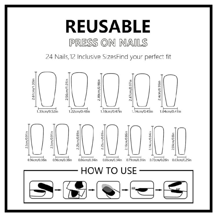 Thanksgiving Press On Nail Maple Leaf Designed False Nail Acrylic Nail Full Cover Stick On Nail 24pcs for Festive