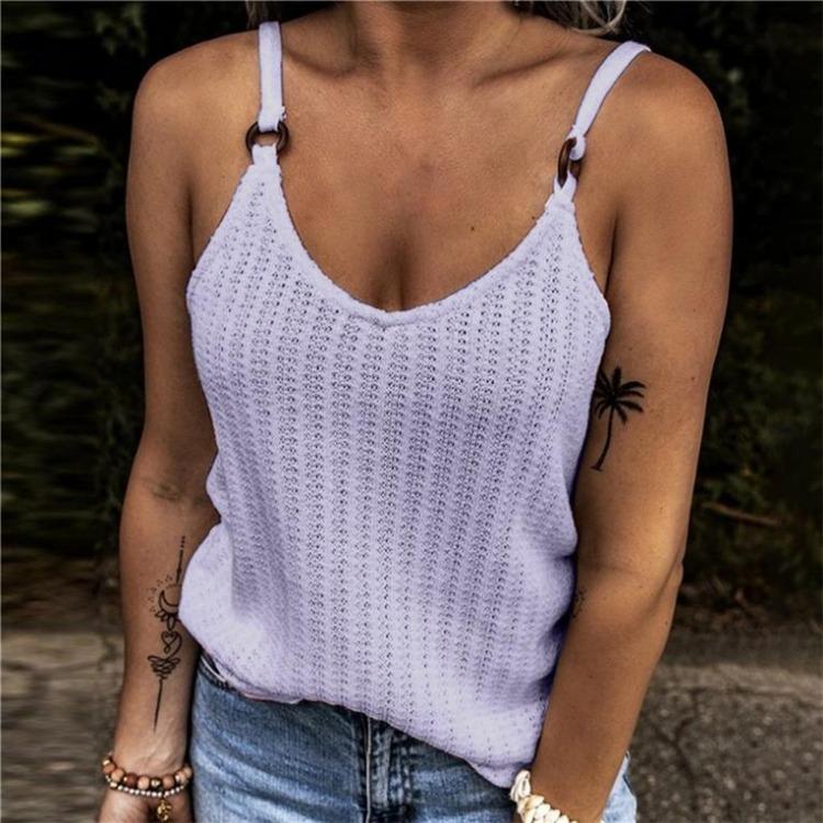 Women Casual Summer Fashion Off Shoulder Loose Sleeveless Blouse Cami Tank Tops