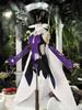 Miccostumes Erwachsenes Magical Girl Anime Spiel Ärmelloser Body und Trikot Outfit Niedliches und Moe Cosplay Kostüm für und Foto Lila Damen Set,