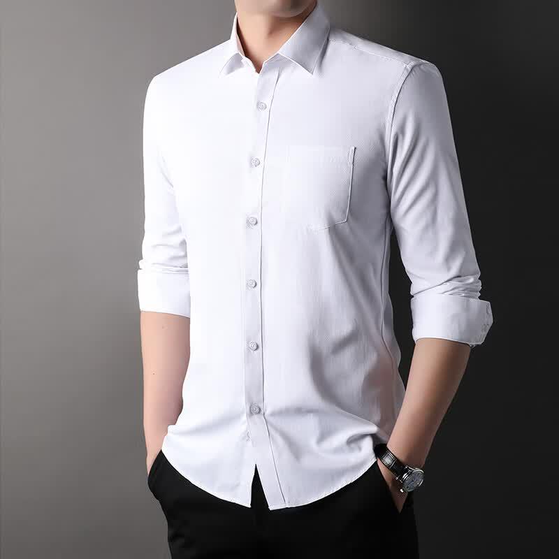 IMAGINEX Men s Business Casual Solid Long Sleeve Shirt 44