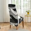 Geometric Long Back Dining Chair Cover Geometry Printed Stretch Spandex Elastic XL Banquet Party Europe Chair Slipcover Case