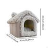 Cat Beds Pet Dog House with Removable Cushion Comfortable Indoor Enclosed Tent Hut Detachable