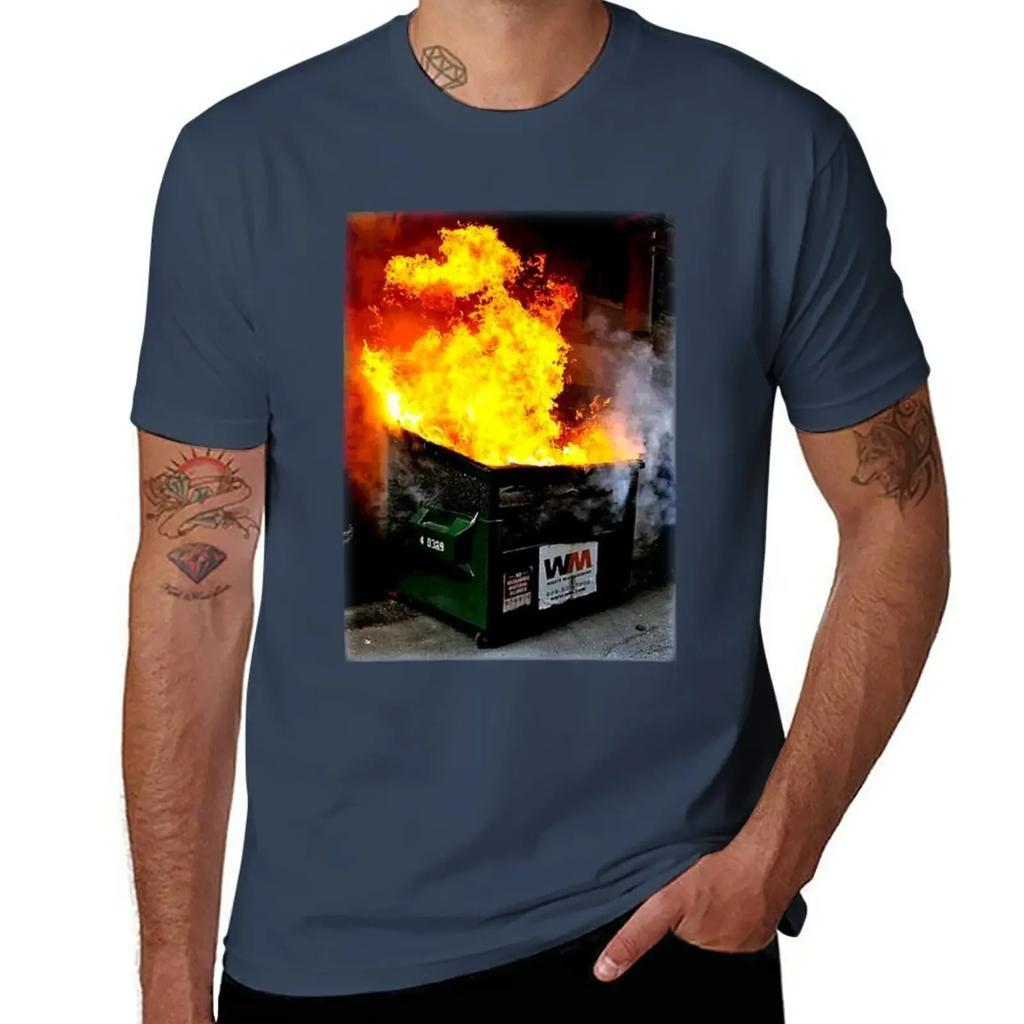 Dumpster Fire T-Shirt Aesthetic Clothes Tees Sports Fans Mens T Shirts Casual Stylish