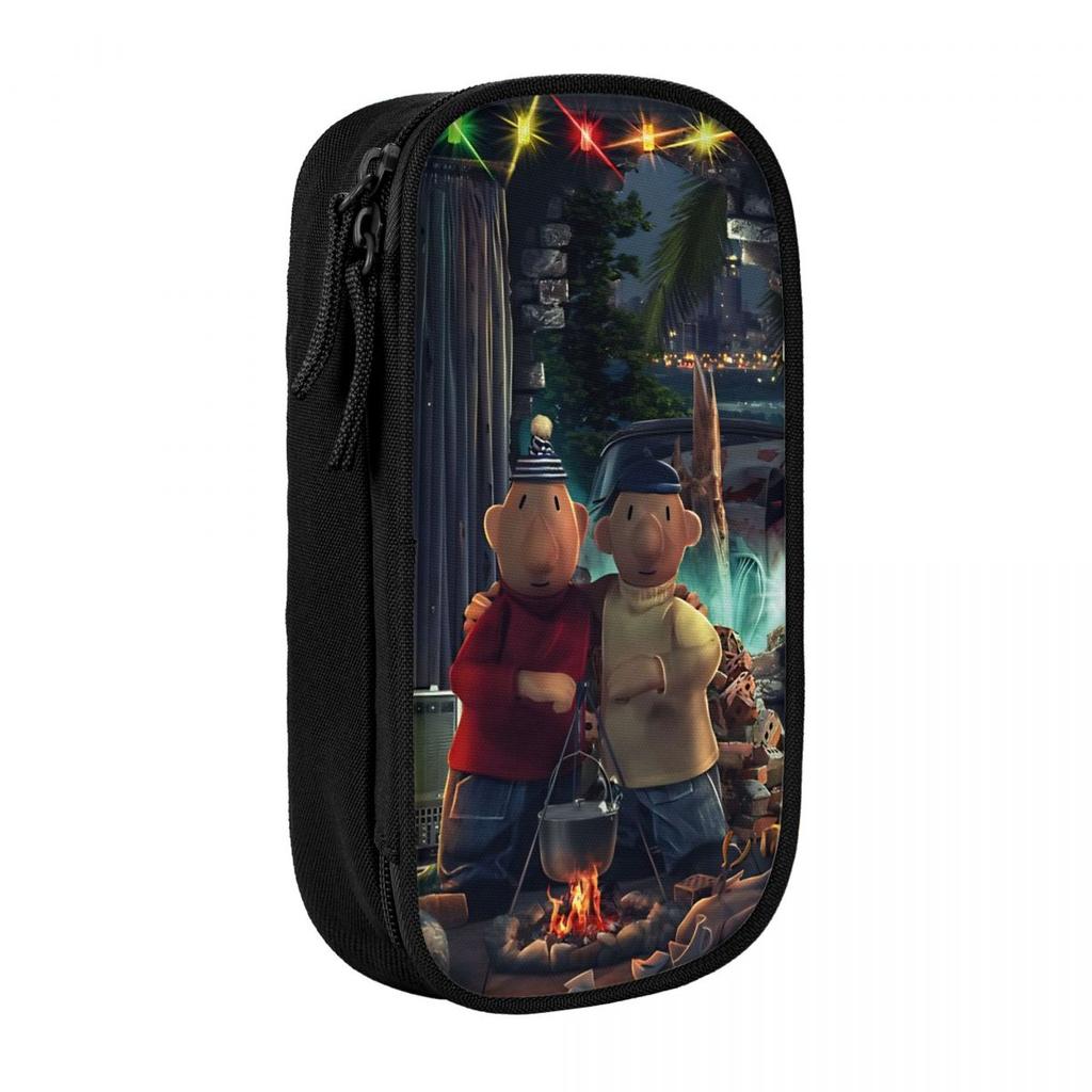 Pat And Mat Pencil Case Fashion Pen Box Bags Girls Boys Large Storage School Supplies Gifts Pencil Pouch