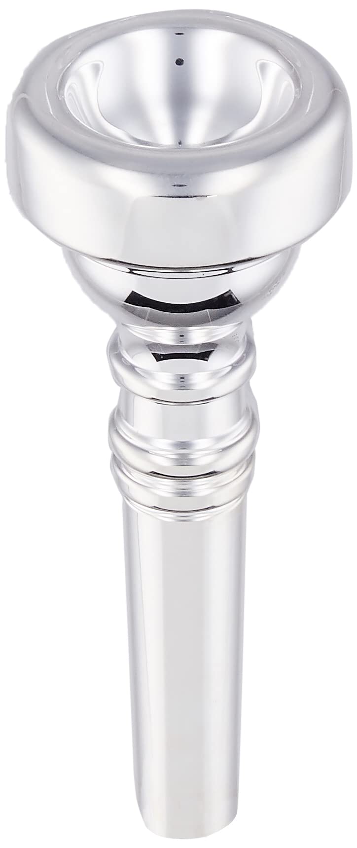 Bach Cornet Mouthpiece 3D Silver-Plated Finish (Diameter 16.3mm, MS Slightly Shallow Cup, MW Rim) - Bright High-Range Tone