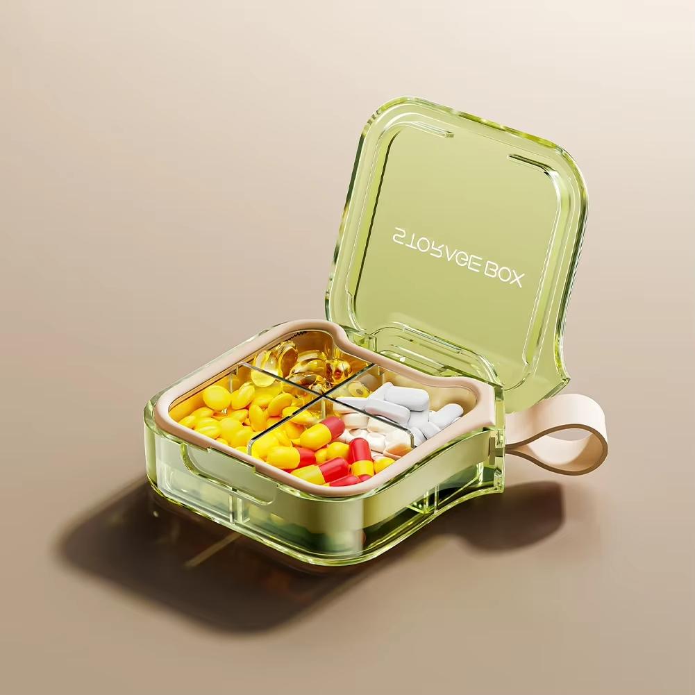 Mini Pill Case Waterproof Airtight Pill Container For Daily Use Travel Sealed Pill Box For Pocket Purse Medication