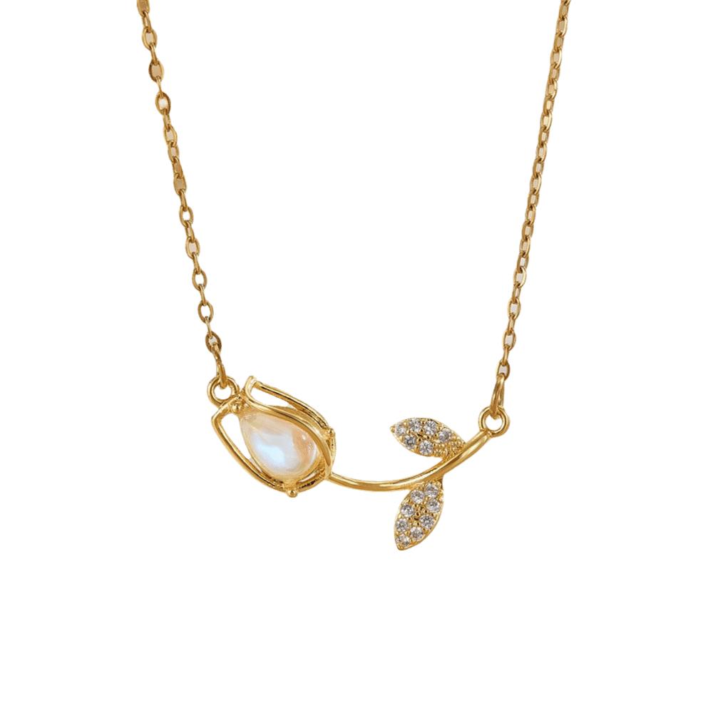 Flower Charm Charm Tulip Jewelry Light Luxury Flower Necklace Elegant Necklace Women s Jewelry цветной