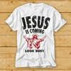 Jesus Is Coming Look Busy Printed Tshirt Vintage Classic Style Top Loose Comfortable Short Sleeve Womens Tshirt