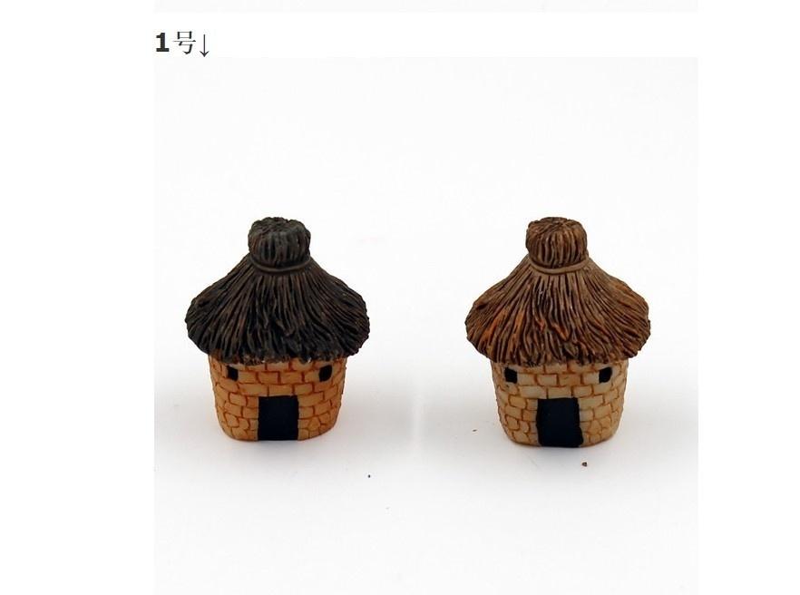 1 Pcs Stone House Cartoon House Miniature Ornament Resin Bonsai Dollhouse Fairy Garden Decoration