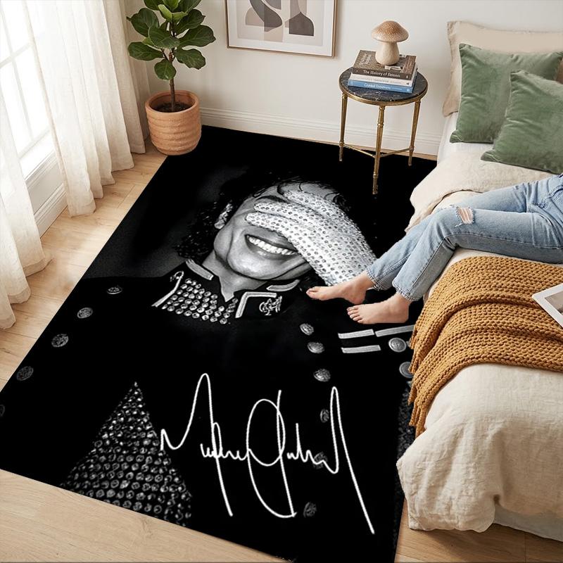 Michael Jackson Living Room Nonslip Area Rug Soft Carpet For Bedroom Gameoom Playroom Sofa Office Home Decor Doormat