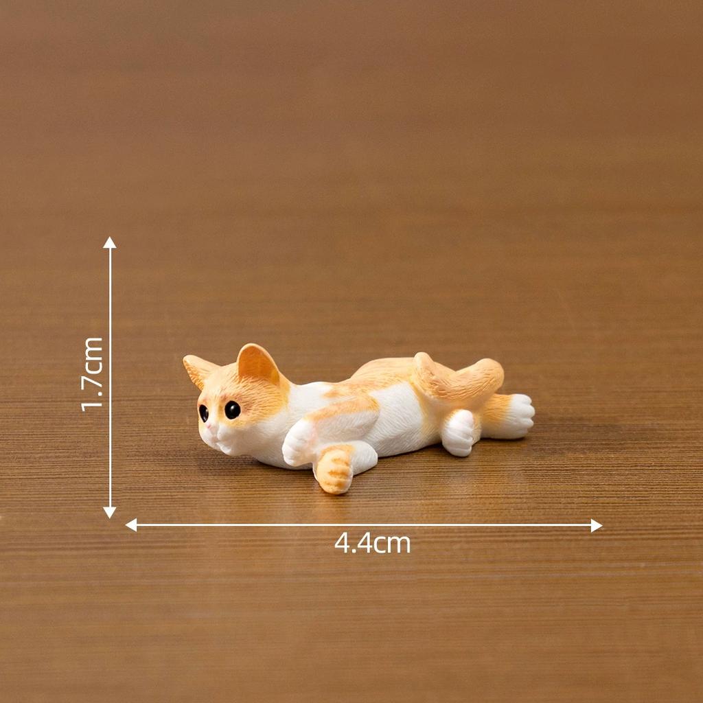 1PC Mini Pet Cats Action Figures Toys Miniature Landscape Ornament Dollhouse Home Decoration