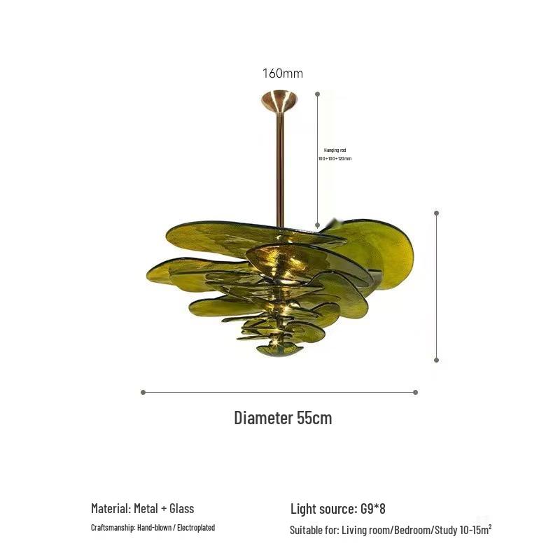 Retro French Murano Glass Pendant Light for Living Room, Dining Room, Staircase, and Bedroom