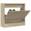 VidaXL Shoe Cabinet Sonoma Oak 60x21x57 Cm Engineered Wood 839884