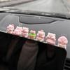 1 Set Cute Car Ornaments Cartoon Resin Piggy Model Car Center Console Decoration Auto Interior Dashboard Accessories