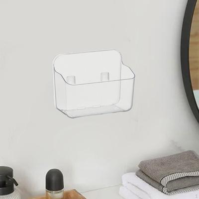 Bathroom Shelf Acrylic Storage Rack Reuseable Home Decor Portable Shower Wall Mounted for
