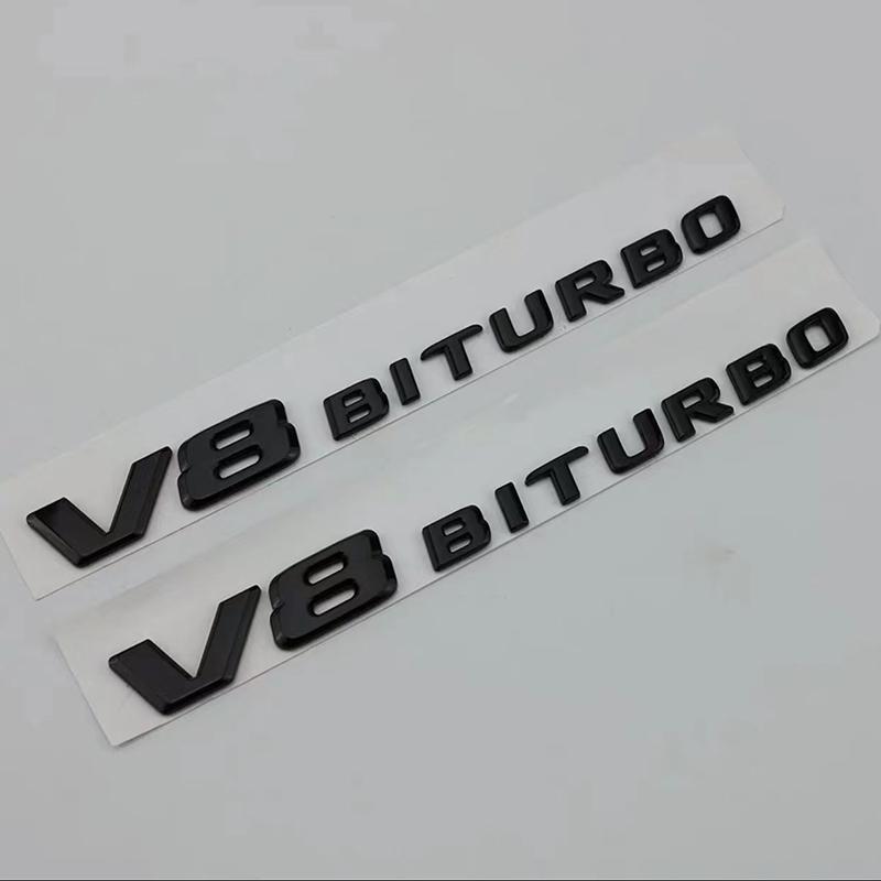 3d ABS Glossy Black Letters Car Accessories Rear Trunk Badge Sticker G 63 V8 BITURBO Emblem For Mercedes G63 AMG W463 W464