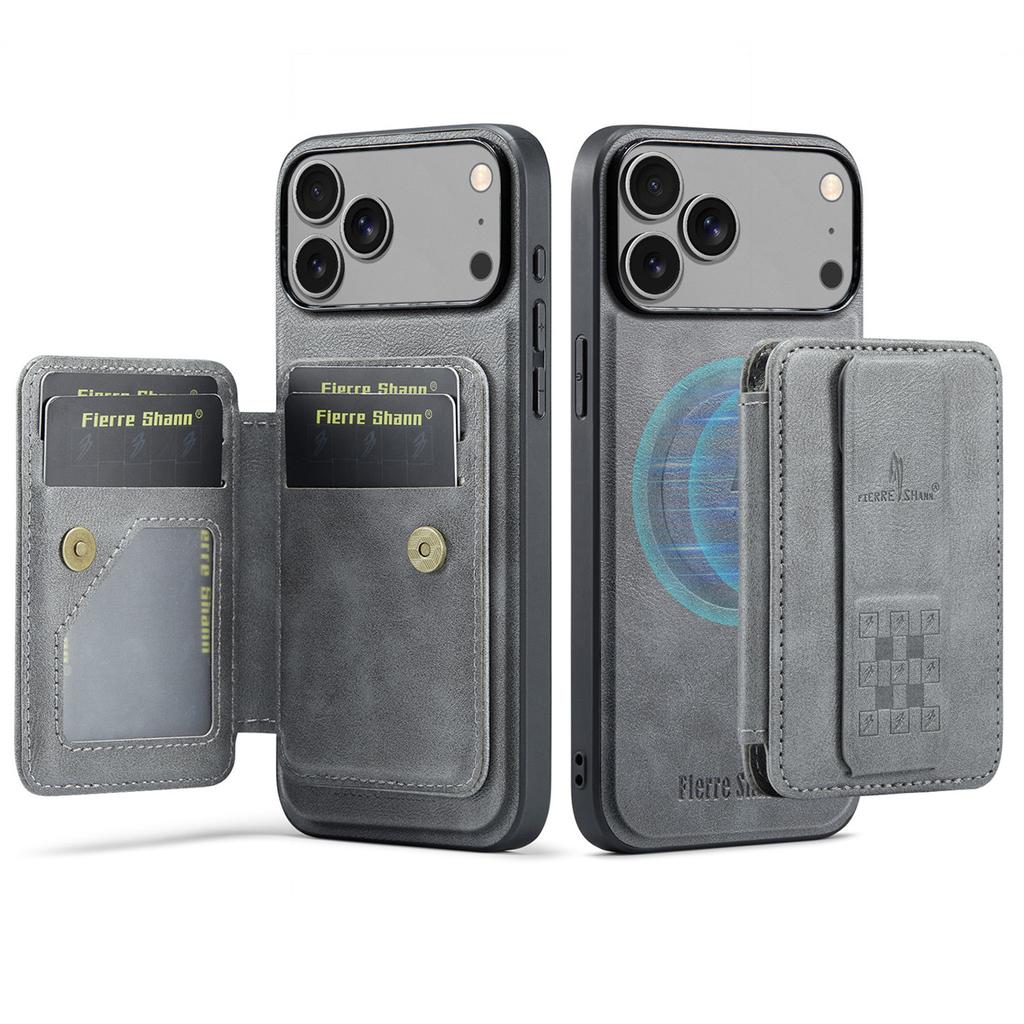 Detachable Card Slot Wallet for Magsafe Magnetic Leather Phone Case for IPhone 17 Air 16 15 14 Plus 13 12 11 Pro Max Cover