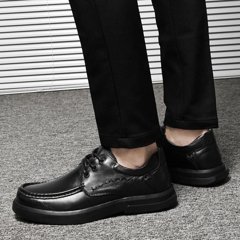 Boty z pravé kůže Pánské Ručně vyráběné Slip On Business Neformální kožené boty Klasické měkké prodyšné pánské boty ploché