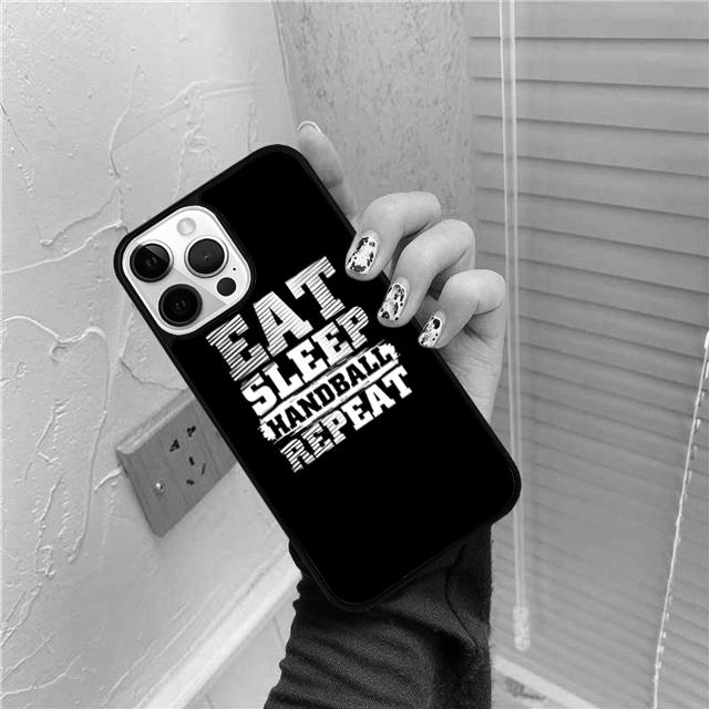 Eat Sleep Handball Repeat phone Case Cover For iPhone 17 Air 16 15 14 Plus apple 16 11 12 13 Pro Ma coque
