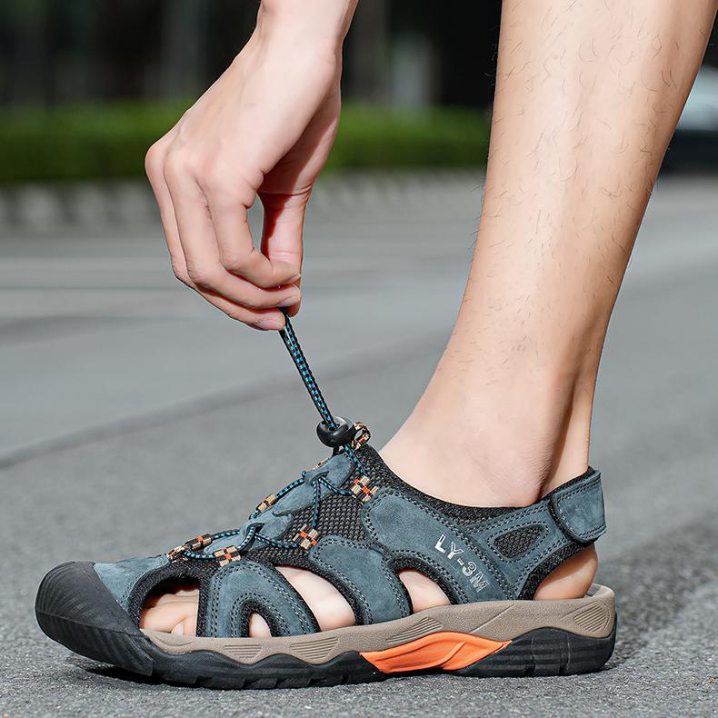 Sommer Outdoor Sandalen für Herren Atmungsaktive Wanderschuhe Wasser Strand Herren Sandalen Camping Klettern Aqua Sneaker