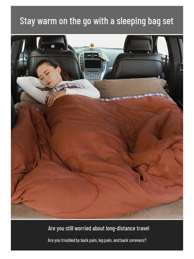 Self-Inflating SUV Travel Bed: Extended Car Trunk Sleeping Pad for Road Trips