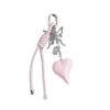 Butterfly Heart Shaped Bag Pendant Anti-Lost Braided Rope Key Chain  Jewelry Accessories