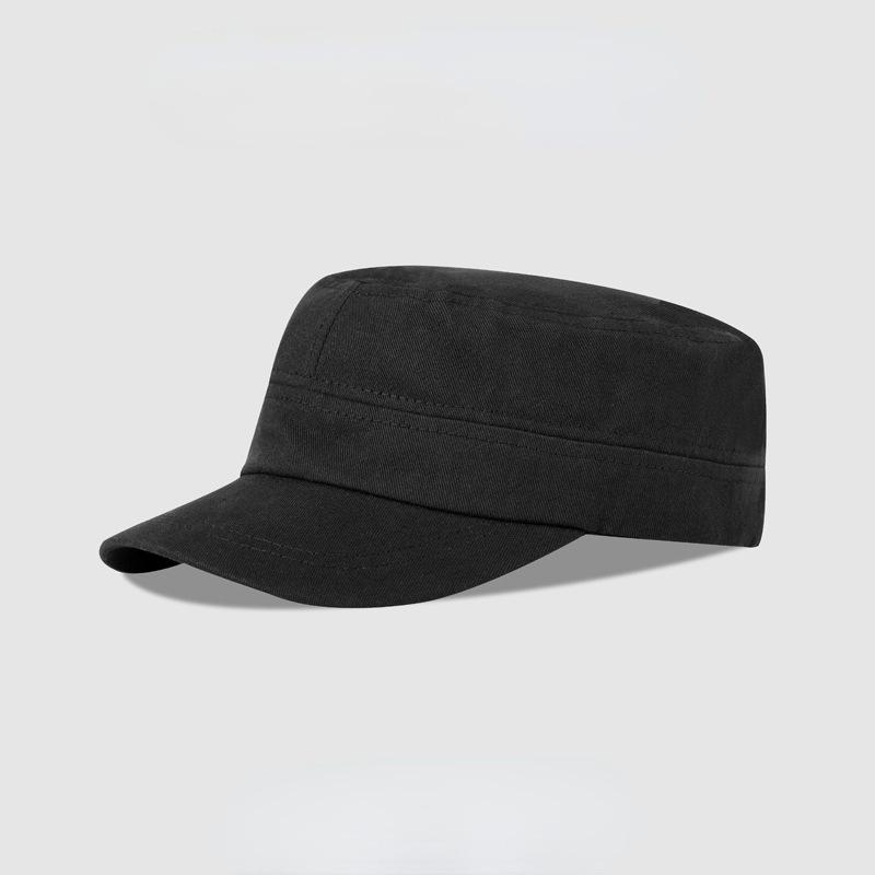 Peaked Cap Men's Spring Summer Autumn Baseball Visor Flat Top Hat Military Training Sun Hat Outdoor Travel Tide