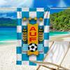 Toalla de Playa con Diseño de Escudo de Club Impreso, Microfibra Súper Suave, Regalo Perfecto Cumpleaños, para Piscina, Playa, Viajes, para familia y amigos