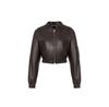 Mimika Rumor Leather Jacket Bomber Dark Chocolate