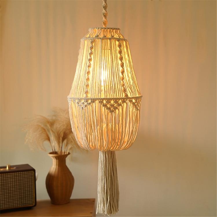 Stylish Handmade Cotton Rope Lampshade Pendants Natural Beauties Light Shade Decors Perfect for Home Decors Enthusiasts