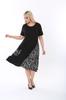 Women's Big Size Dress Cross Detailed Single Pocket Knee Length Short Sleeve Midi Length Stylish Summer Combed Cotton Dress