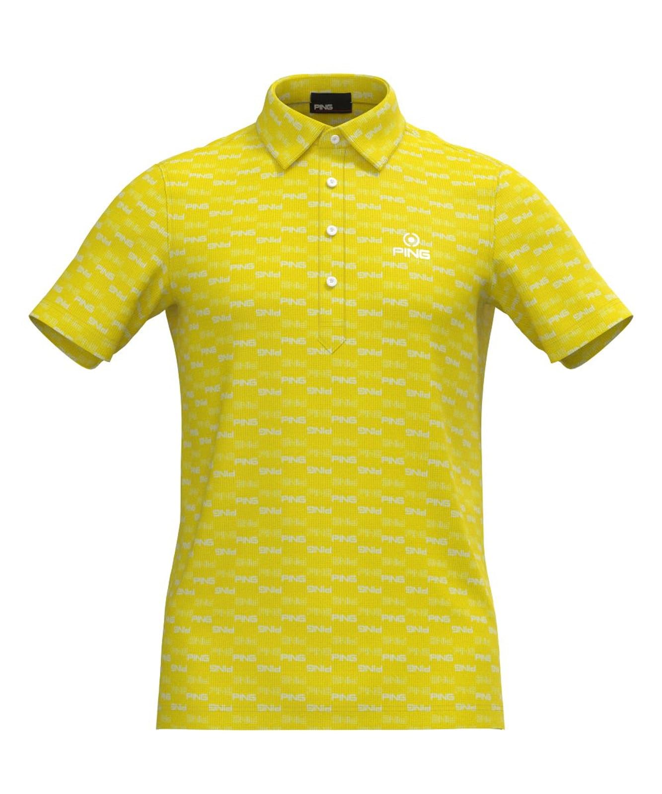 

Ping Apparel Men s Short Sleeve Polo Shirt (All-Over Print, Moisture-Wicking, Quick-Drying) / Golf / 621-4260813 061_Yellow, Size M