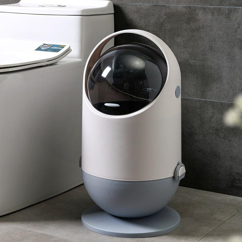 Household Light Luxury Creative Bathroom Kitchen Covered Garbage Bin Living Room Sanitary Paper Towel Toilet Storage Basket