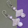 925 Silver Moonstone Earrings Sterling Jewelry Rainbow Earring Natural Gemstone