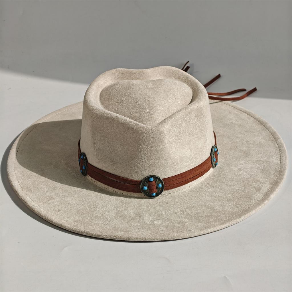 Rose Red Heart Top Vegan Suede Hat Turquoise Accessories Fedora Hat Men'S Women'S Felt Jazz Hat Classic Suede Chapeau Sombrero