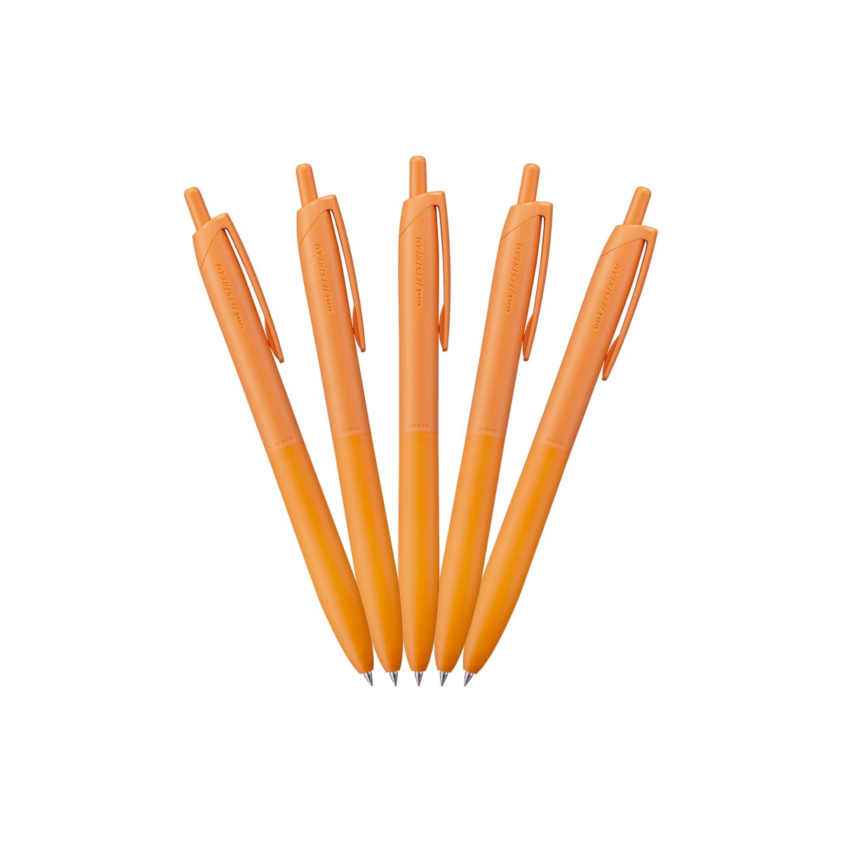 Mitsubishi Pencil Jetstream Ручка-роллер с чернилами Легкое касание Ограниченная серия Sun Orange 0,5 мм Масляная ручка, 5 шт., (HSXNLS055P.SO)