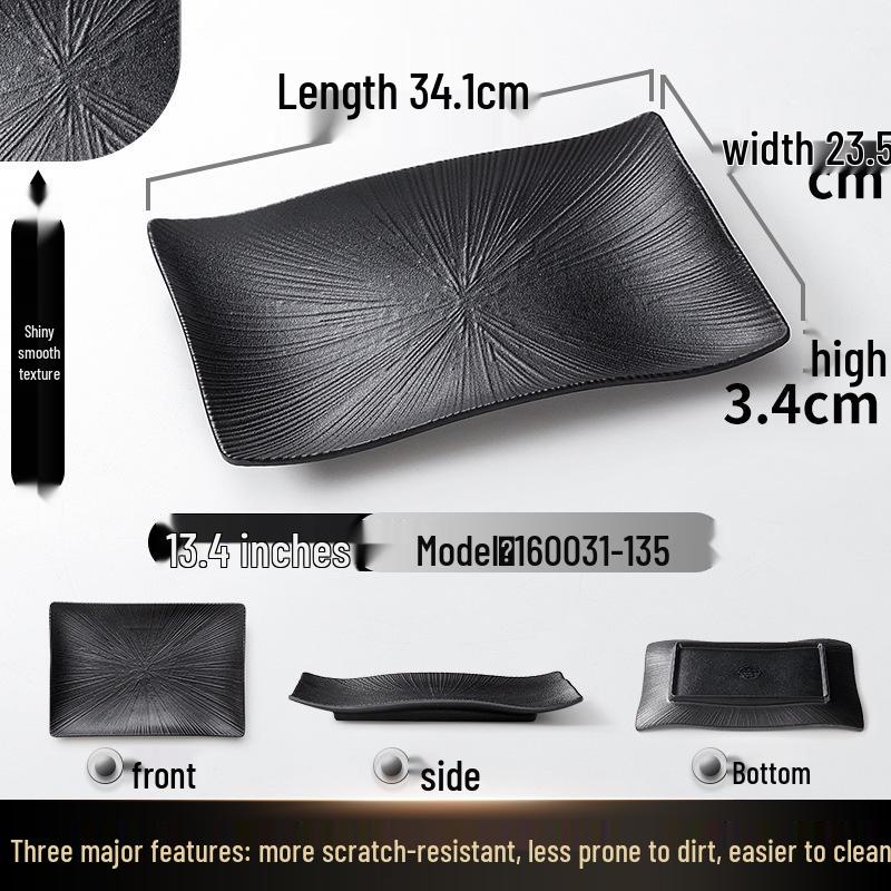 A5 Melamine Rectangular BBQ & Hot Pot Side Dish Plate